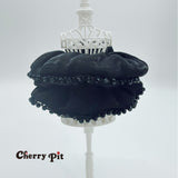 High quality and shiny fabric scunchie with crystal trim
