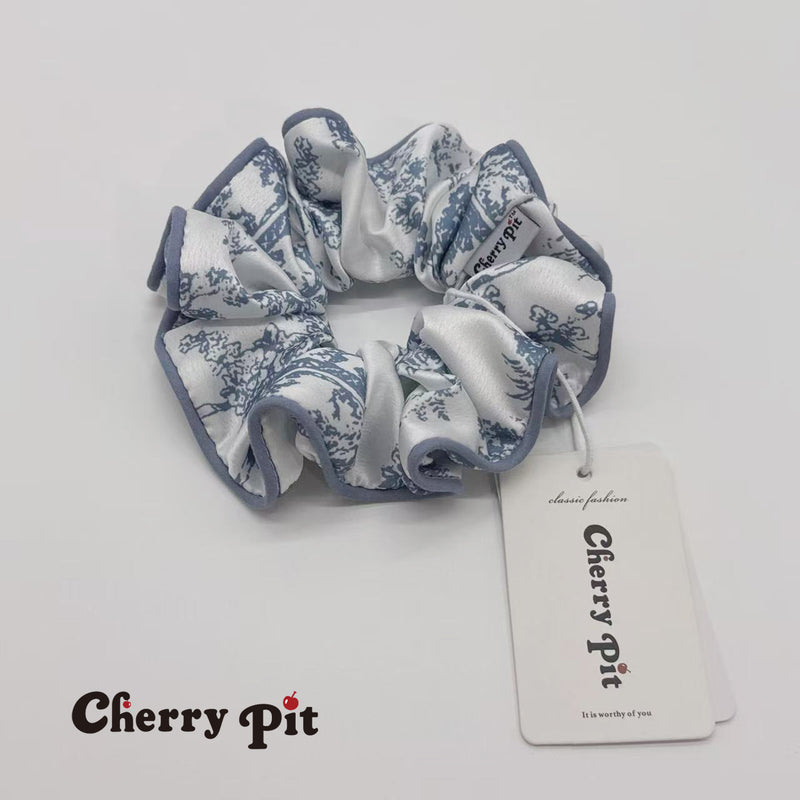 high quality chiffon fabric painting print scunchie