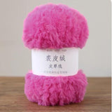 Solid color fake fur yarn 100g each skein