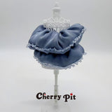 High quality and shiny fabric scunchie with crystal trim