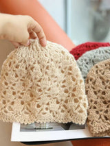 Hand crochet double layer acrylic beanie