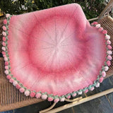 space dyed hairy yarn set rose bouquet blanket