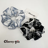 high quality chiffon fabric painting print scunchie