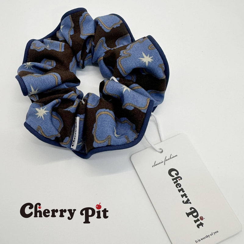 High quality chiffon flower print fabric scunchie&nbsp;