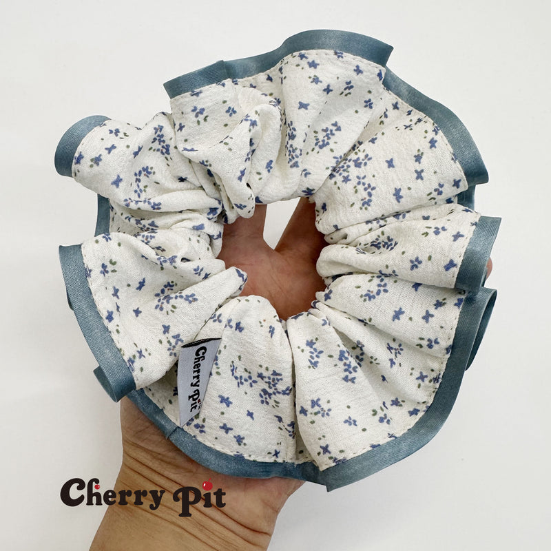 High quality chiffon floral print fabric scunchie&nbsp;