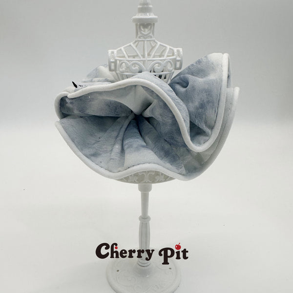 high quality chiffon water painting print fabric scunchie