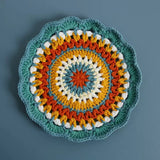 Bohemian handwoven colorful coasters finished products