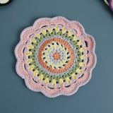 Bohemian handwoven colorful coasters finished products