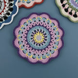 Bohemian handwoven colorful coasters finished products