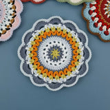Bohemian handwoven colorful coasters finished products