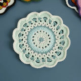 Bohemian handwoven colorful coasters finished products