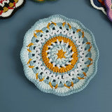 Bohemian handwoven colorful coasters finished products