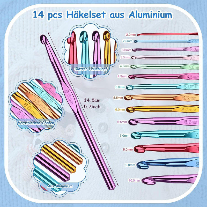 Crochet complete set of tools hand-woven sewing Kit