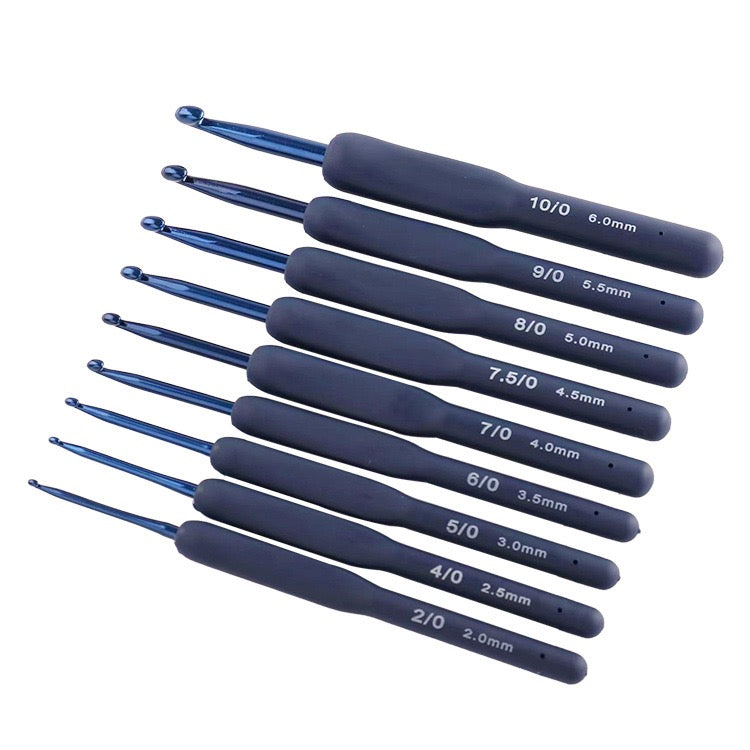 Crochet needle tool set Hook stainless steel soft handle crochet kit
