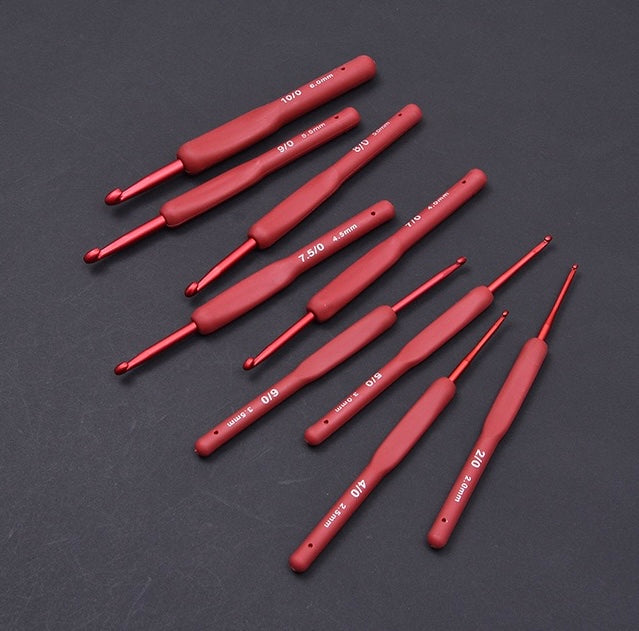 Crochet needle tool set Hook stainless steel soft handle crochet kit
