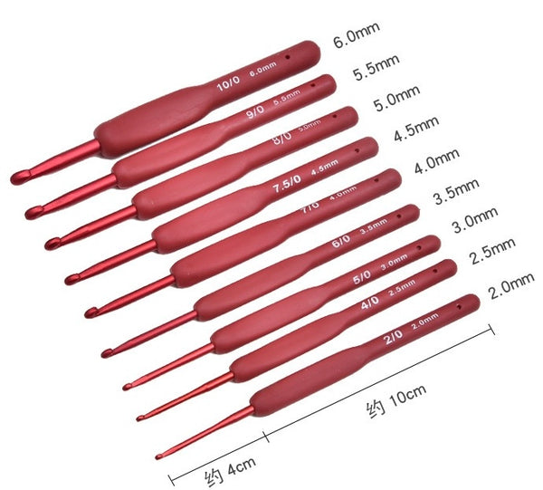 Crochet needle tool set Hook stainless steel soft handle crochet kit