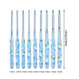 Blue bee printted crochet set-12pcs Kit include the bag