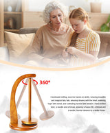 wooden yarn holder knitting and crocheting.portable rotatin knitting needle stand.