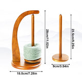 wooden yarn holder knitting and crocheting.portable rotatin knitting needle stand.