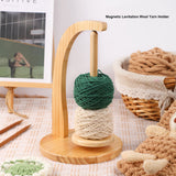 wooden yarn holder knitting and crocheting.portable rotatin knitting needle stand.