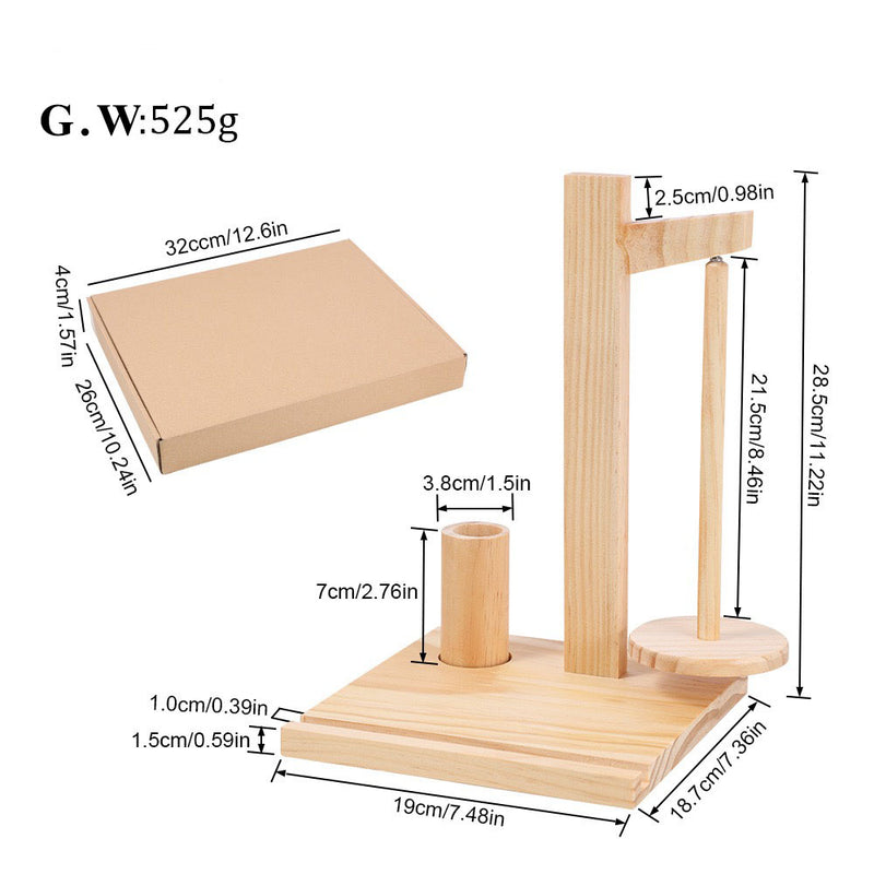 wooden yarn holder knitting and crocheting.portable rotatin knitting needle stand.