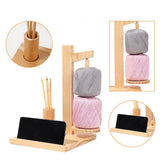 wooden yarn holder knitting and crocheting.portable rotatin knitting needle stand.