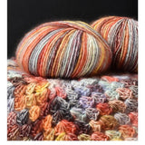 Warm color space dyed cotton mixed yarn.Crochet DIY yarn.