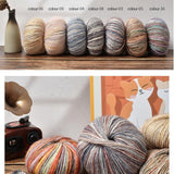 Warm color space dyed cotton mixed yarn.Crochet DIY yarn.