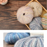 Warm color space dyed cotton mixed yarn.Crochet DIY yarn.
