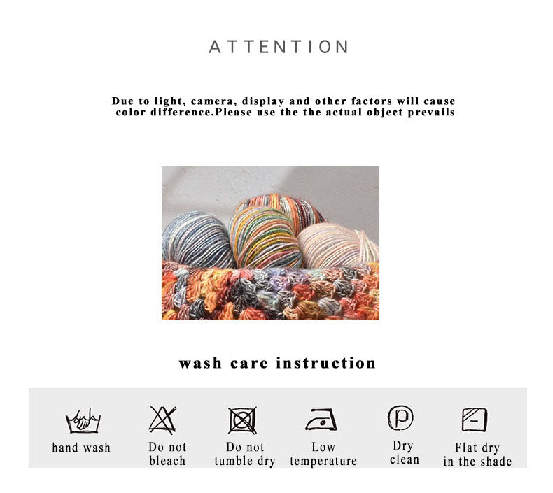 Warm color space dyed cotton mixed yarn.Crochet DIY yarn.