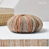 Warm color space dyed cotton mixed yarn.Crochet DIY yarn.