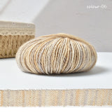 Warm color space dyed cotton mixed yarn.Crochet DIY yarn.