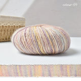Warm color space dyed cotton mixed yarn.Crochet DIY yarn.