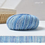 Warm color space dyed cotton mixed yarn.Crochet DIY yarn.