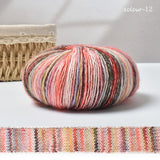 Warm color space dyed cotton mixed yarn.Crochet DIY yarn.