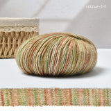 Warm color space dyed cotton mixed yarn.Crochet DIY yarn.
