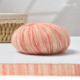 Warm color space dyed cotton mixed yarn.Crochet DIY yarn.