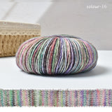 Warm color space dyed cotton mixed yarn.Crochet DIY yarn.