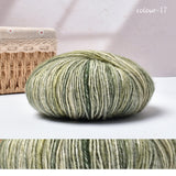 Warm color space dyed cotton mixed yarn.Crochet DIY yarn.