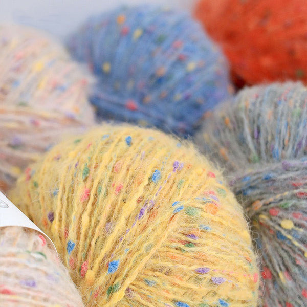 colorful dots wool mixed yarn 50g each skein