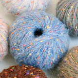 colorful dots wool mixed yarn 50g each skein