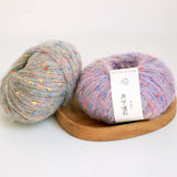 colorful dots wool mixed yarn 50g each skein