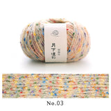 colorful dots wool mixed yarn 50g each skein
