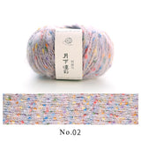 colorful dots wool mixed yarn 50g each skein