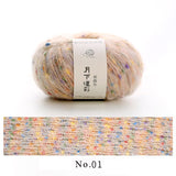 colorful dots wool mixed yarn 50g each skein