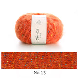 colorful dots wool mixed yarn 50g each skein