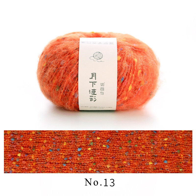 colorful dots wool mixed yarn 50g each skein