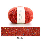 colorful dots wool mixed yarn 50g each skein