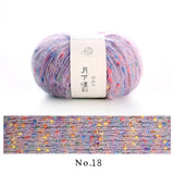colorful dots wool mixed yarn 50g each skein