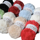 Solid color fake fur yarn 100g each skein